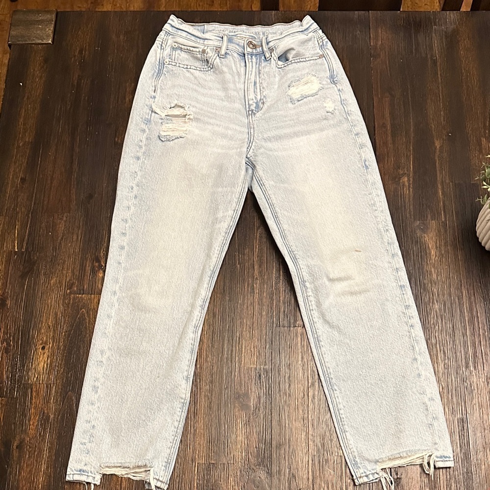American Eagle Outfitters Light Blue Straight Leg Jeans